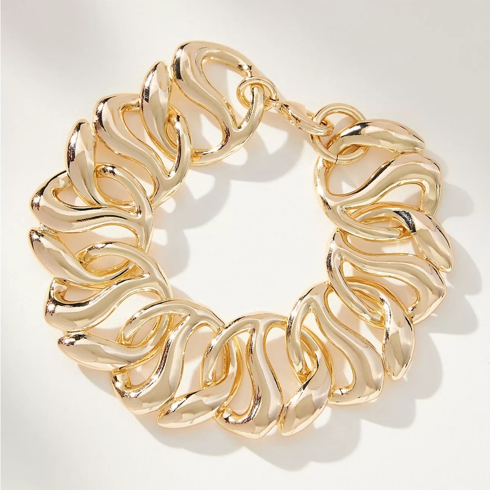 Anthropologie Tiered Chain Bracelet - NWT - Gold